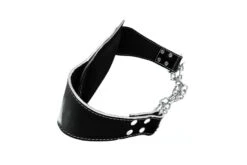 Black Leather Dipping Belt With Chain - Pullum -Pullum Dip Belt With Chain Black Leather