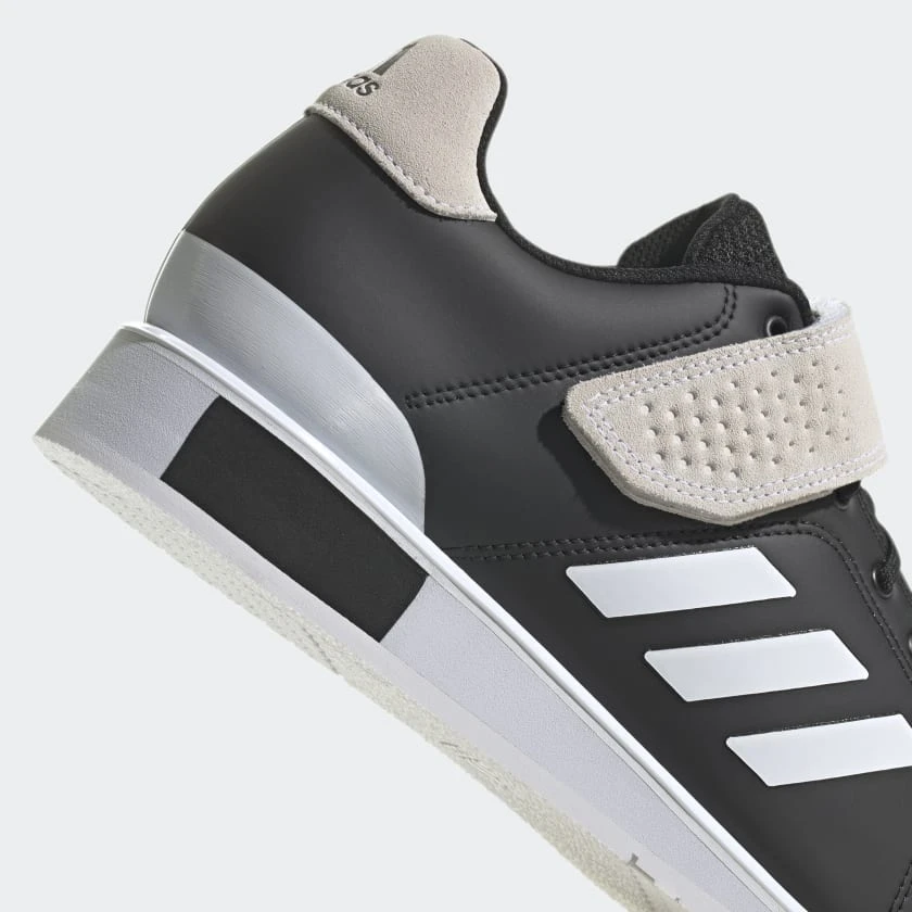 Adidas Power Perfect 3 Weightlifting Shoes - Black/White 9 Adidas Power Perfect 3 Weightlifting Shoes - Black/White - Image 8