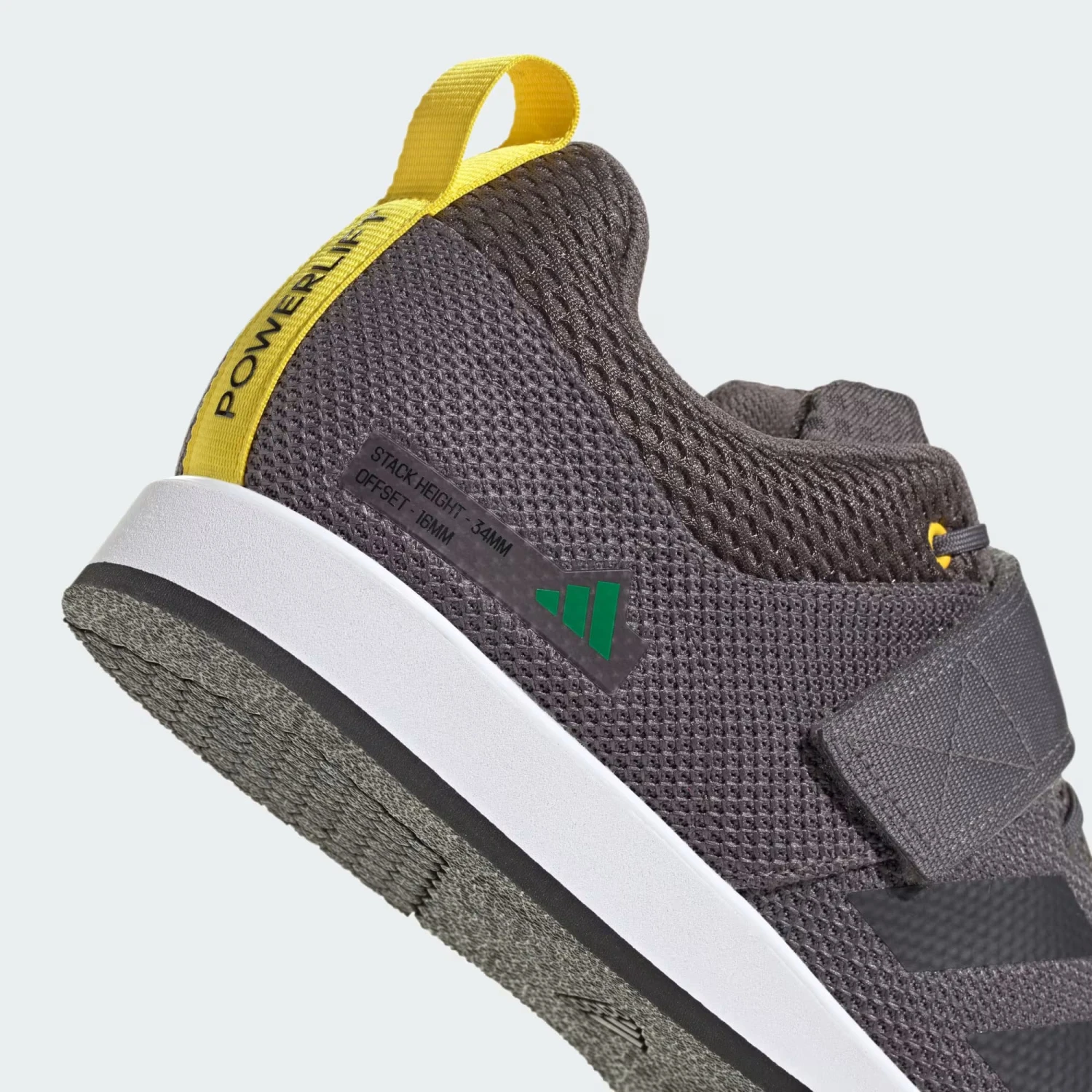 Adidas Powerlift 5 Weightlifting Shoes - Charcoal / Core Black / Cloud White 12 Adidas Powerlift 5 Weightlifting Shoes - Charcoal / Core Black / Cloud White - Image 10