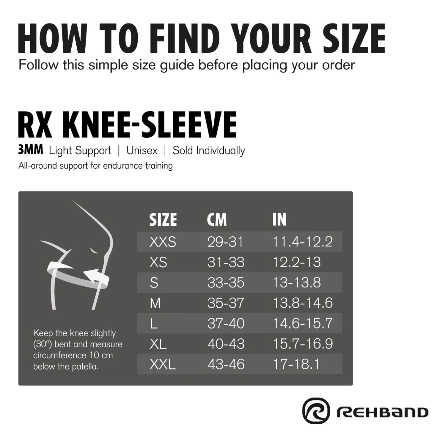 Rehband RX Knee Sleeve For Gym - 3mm 8 Rehband RX Knee Sleeve For Gym - 3mm - Image 6